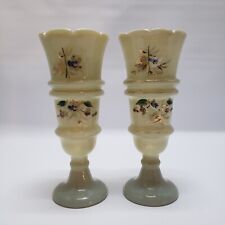 Antique Bristol Glass Vases Set of 2 picture