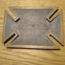 Vintage American Lafrance Solid Metal Maltese Cross Ashtray Firehouse RARE picture