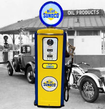 BLUE SUNOCO MODEL 39 TOKHEIM FULL SIZE GAS PUMP-VINTAGE AUTHENTIC STYLE picture