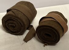 2 Vintage Military Gear Wool Wrap Straps For Leg, Arm & Back picture