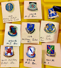 16 Army Intelligence and QM unit crests, DI, DUI, Distinctive Unit Insignia picture