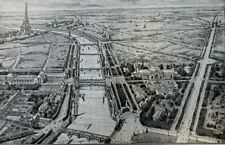 1899 Paris Exposition Trocadero Palace Bridge of Alexander III illustrated picture
