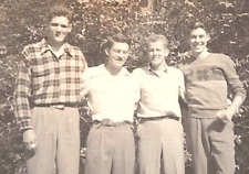 6B Photograph Handsome Group Men Embrace Smiling Portrait Embrace 1940's  picture