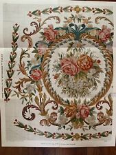 RARE Antique Pre-1900 French Original Embroidery/Tapestry Pattern - Lithography picture