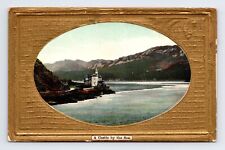 DB Postcard Barmouth Wales Gold Cameo Border Ty'r Graig Castle UK Saxony picture