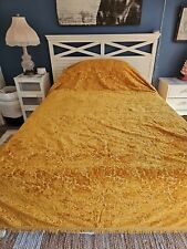 Vintage Gold/Roses Velvet Bedspread picture