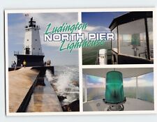 Postcard Ludington North Pier Lighthouse Ludington Michigan USA picture