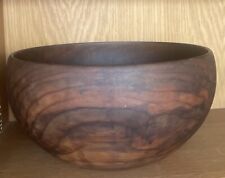 Antique Hawaiian Handmade Wood Bowl Large Milo ? picture