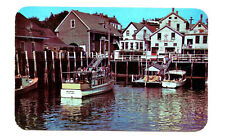 Boothbay ME Maine Postcard Boats Brunswick picture