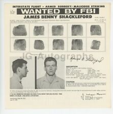 FBI Wanted Notice - James Benny Shackleford - Robbery - Louisville, KY, 1965 picture