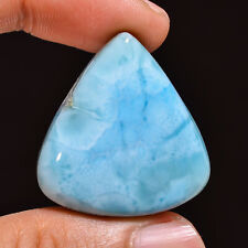 56.40Cts. 100% Natural Sky Blue Larimar 28x30x08 MM Pear Cab Loose Gemstone picture