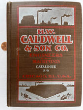 C 1920 H W Caldwell & Son Co. Catalog 26 Hardcover Line Shaft Conveyer Machinist picture