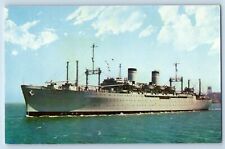 US Navy Military Ship Postcard USNS Gen. Edwin D. Patrick TAP-124 WW2 Vintage picture
