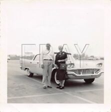 Old Photo Snapshot Man Woman Beside Classic Car Portrait #52 6A4 picture