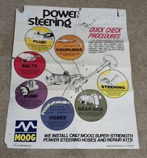 MOOG Auto Parts Power Steering Mechanic Car Shop Poster Original Vintage USA picture