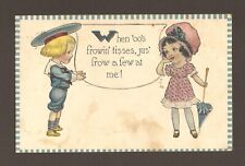 Antique 1913 Postcard Valentine's Day Love Kisses Evansville Indiana Postmark picture