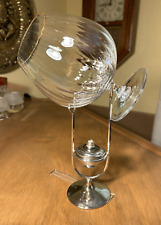 Vintage Italian Silverplated Brandy Glass Warmer w/Vintage Mikasa Lyric Snifter picture