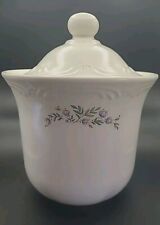 Vintage Pfaltzgraff Meadow Lane Stoneware Small Canister with Lid EUC picture