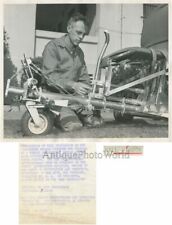 Engineer B. Higdon gyrocopter vintage aviation photo picture
