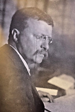 1908 Vintage Magazine Illustration President Theodore Roosevelt picture