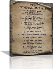 10 Commandments Wall Art Vintage Ten Commandments Wall Decor God Bible Verses  picture