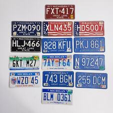 Lot of 14 Michigan License Plates Auto Tags from 70's, 80's, & 90's Expired picture