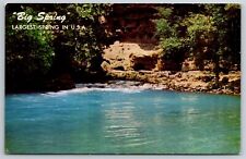Postcard Ozark Scenic Mountains Card Big Spring Missouri Mo Fishing Vintage picture