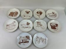 Lot Of 10 Laurelwood Pug Plates Limited Edition Collectibles picture