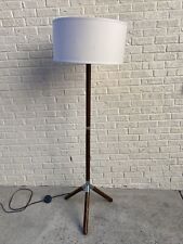 Jonathan Adler Happy Chic Modern MCM Style Wood Metal Tripod Lamp w/Shade picture