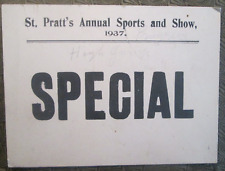 CORNWALL Ephemera 1937  St Pratts Horse Sports day Special  prize card picture