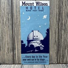 Vintage Mount Wilson Hotel Via Angelus Crest Highway Brochure picture