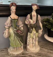 Cordey Porcelain Figurines Colonial Man And Woman Vintage 1940 picture
