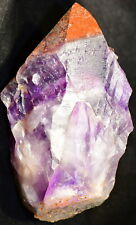 11CM HEMATIZED AMETHYST RED-TOP XTAL AURALITE,THUNDER BAY, ONTARIO, CANADA. NO31 picture