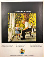1965 Prudential Insurance Grandpa & Granddaughter on Porch Vintage Print Ad picture