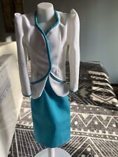 Danbury Mint Princess Diana Royal Wardrobe Collection Blue & White Suit picture