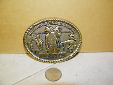 1982 Hesston NFR National Finals Rodeo Cowboys Western Belt Buckle picture