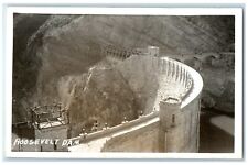 c1940's View Of Roosevelt Dam Arizona AZ RPPC Photo Unposted Vintage Postcard picture