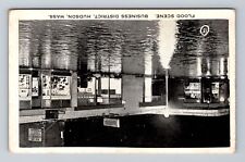 Hudson MA-Massachusetts, Flood Scene At Business District Vintage Postcard picture