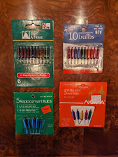 30 NOS Multi-Color 2 1/2  to 6 Volt Replacement Mini-Light Bulbs Including NOMA picture