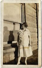 1920s Pregnant? African American Beauty~Lines & Shadows~Vintage Snapshot Photo picture