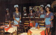Maison des Crepes Restaurant Waitress Interior Washington DC Maryland Postcard picture