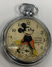 Vintage Ingersoll Mickey Mouse Pocket Watch ~ Sold AS IS picture