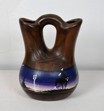 Native American Pottery Wedding Vase Hand Painted Dine Beautiful 8