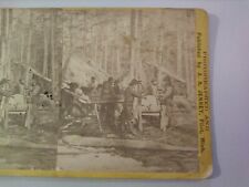 Thomas Foster Camp Michigan In the Pineries J.A. Jenney Stereoview Photo picture