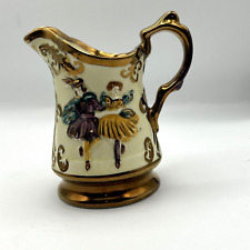 Vintage Wade “ Festival England “ Pottery Jug Gold Tone Dancing picture