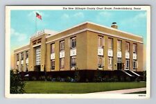 Fredericksburg TX-Texas, Gillespie County Court House, Antique Vintage Postcard picture