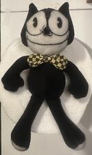 VINTAGE FELIX THE CAT -7” Plush Stuffed Animal Toy - 1988 Applause (Checker Bow) picture