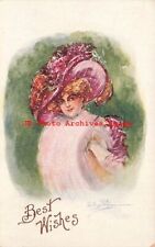 Edith Parsons-Williams, The Rose Co, Pretty Woman Wearing Large Purple Hat picture