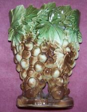 Vintage McCoy Grape and ivy pottery vase  approx. 10