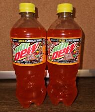 2x Mountain Dew Over Drive 20oz Bottles - Mtn Dew Caseys Exclusive Citrus Punch picture